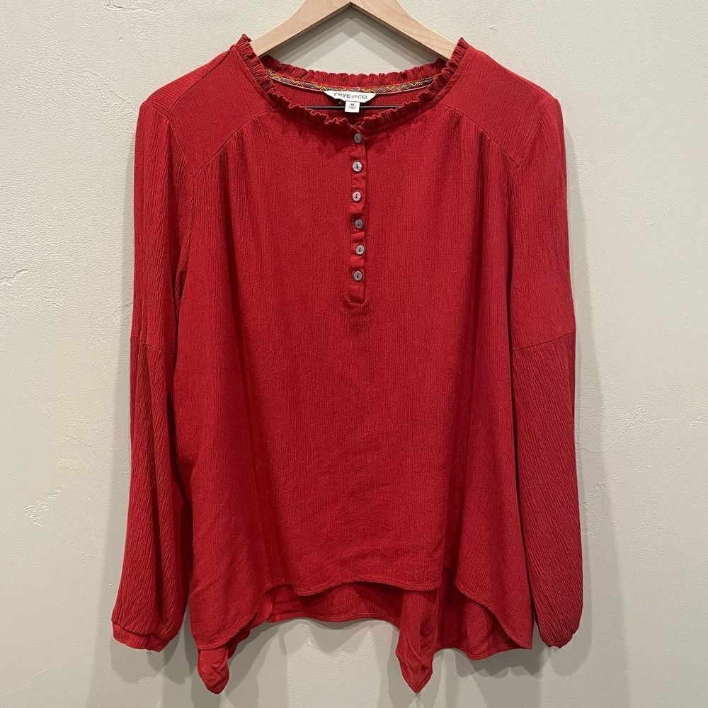 Frye and Co. Women's Red Blouse - Size: XL